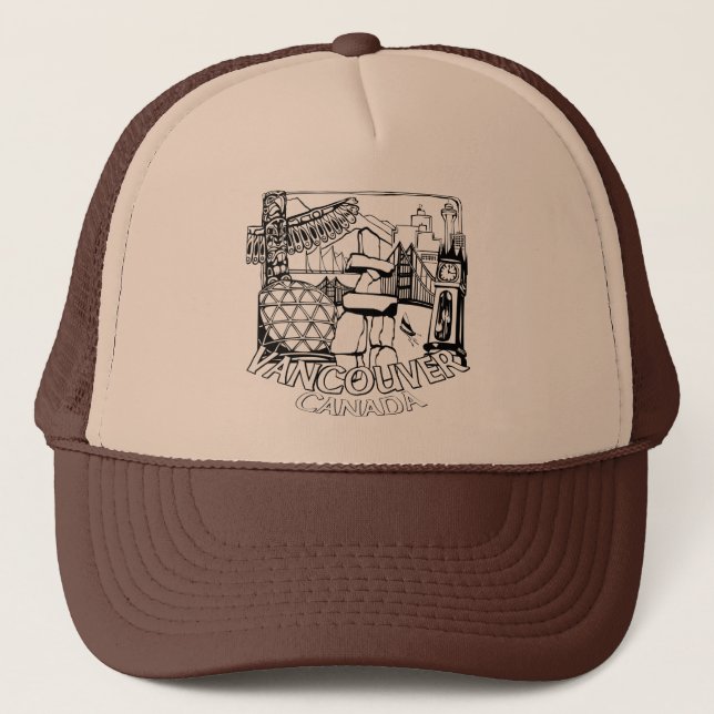 Vancouver Souvenir Trucker keps och Vancouver Hats (Framsida)