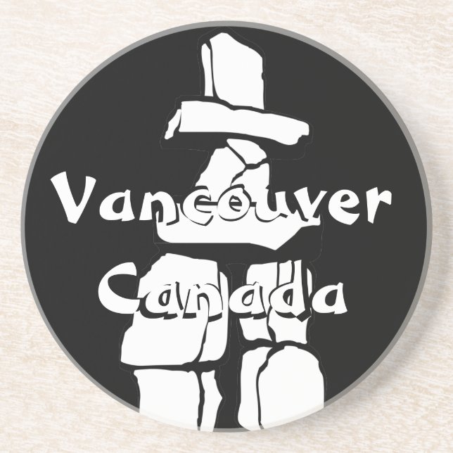 Vancouver Souvenir Underlägg Inukshuk Art Underläg (Framsidan)