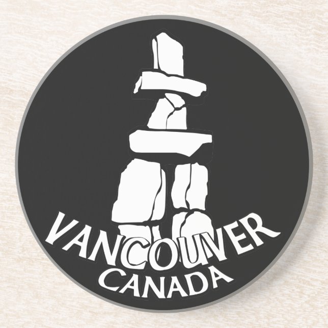 Vancouver Souvenir Underlägg Inukshuk Art Underläg (Framsidan)