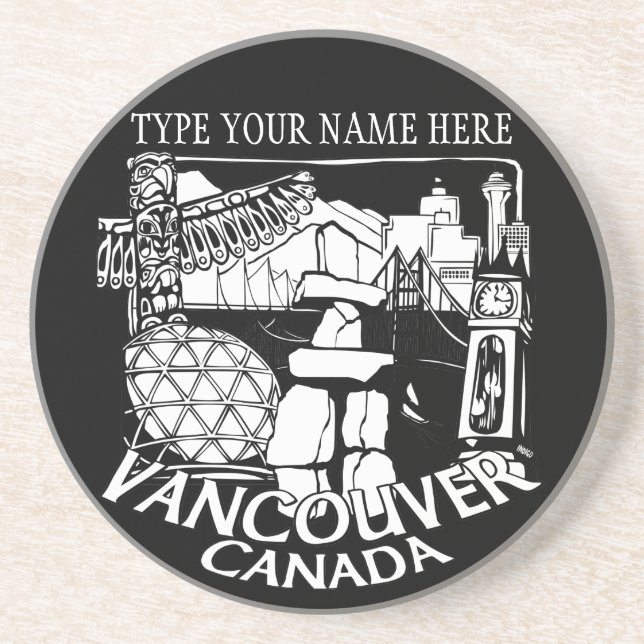 Vancouver Souvenir Underlägg Personlig Gifts (Framsidan)