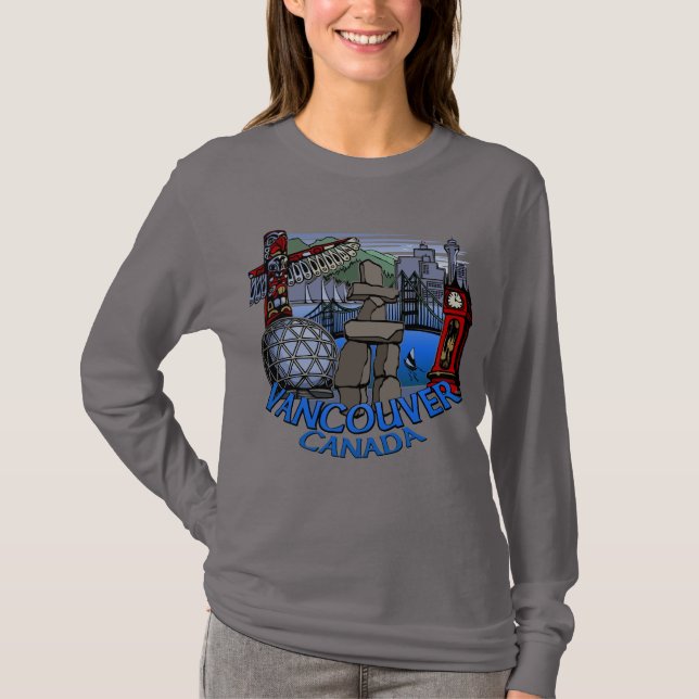Vancouver Souvenir Women's Plus Storlek Shirt T (Framsida)