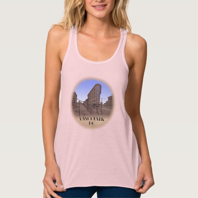 Vancouver Souvenir Women's Vancouver Tanktop Linne Med Racerback (Framsida)
