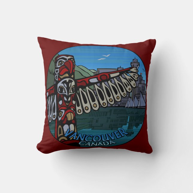 Vancouver souvenirkudde Vancouver landmärken gåva Kudde (Framsida)