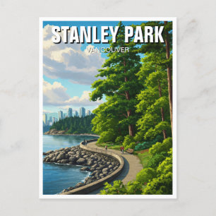 Vancouver Stanley Park Canada Travel Vykort