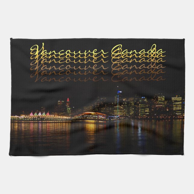 Vancouver Towel Personlig Souvenir Tea Towel Kökshandduk (Horisontell)