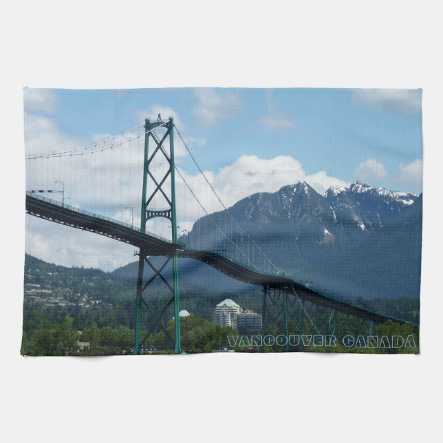 Vancouver Towel Personlig Souvenir Tea Towel Kökshandduk (Horisontell)