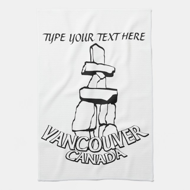 Vancouver Towel Personlig Vancouver Tea Towel Kökshandduk (Vertikal)