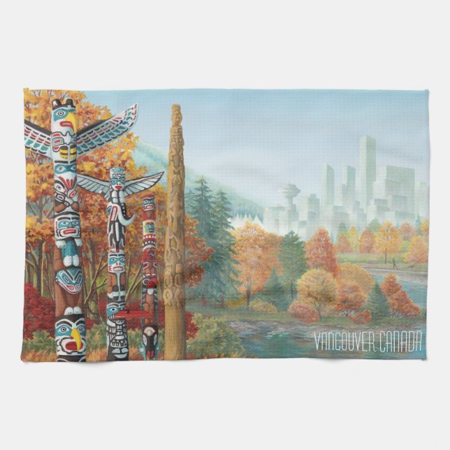 Vancouver Towel Vancouver Souvenir Tea Towel Kökshandduk (Horisontell)