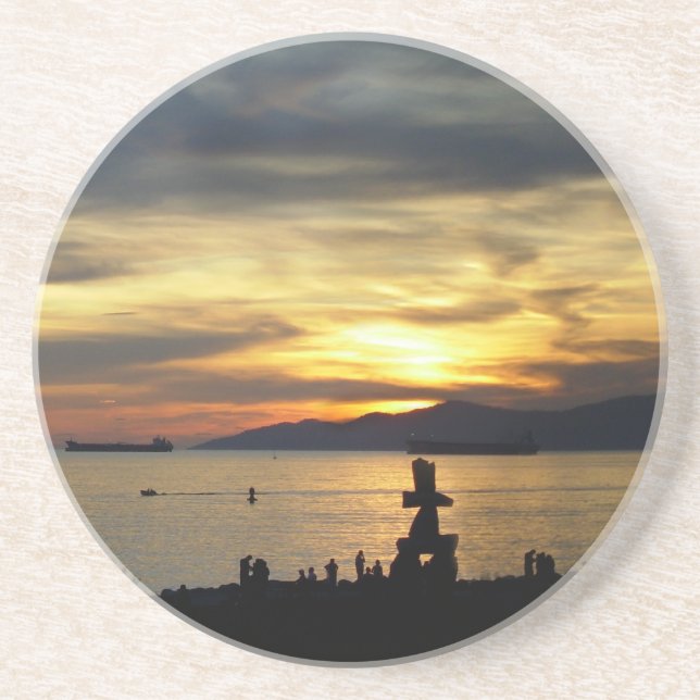 Vancouver Underlägg Inukshuk Vancouver Souvenir Co (Framsidan)