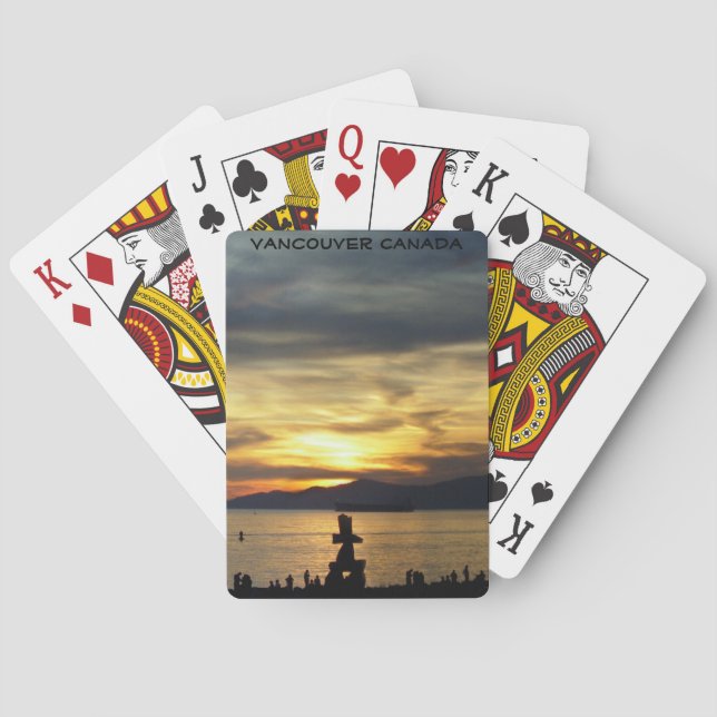 Vancouver-uppspelningskort Vancouver Sunset Cards Spelkort (Baksidan)