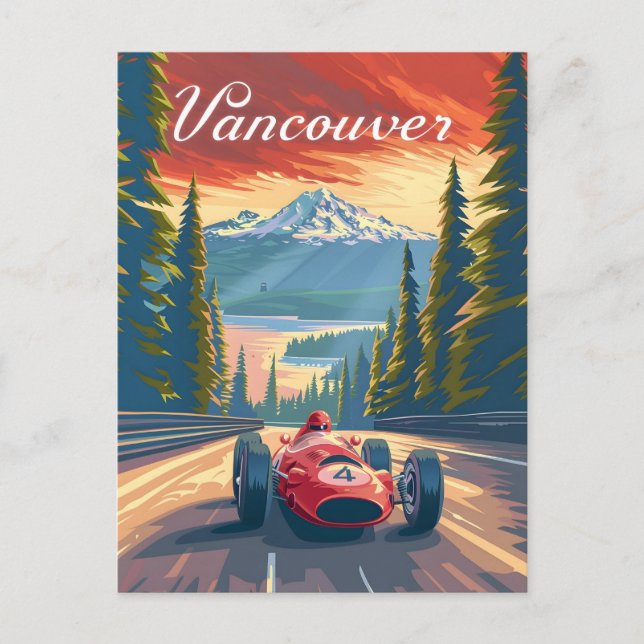 Vancouver Vintage Racing Car Vykort (Framsida)