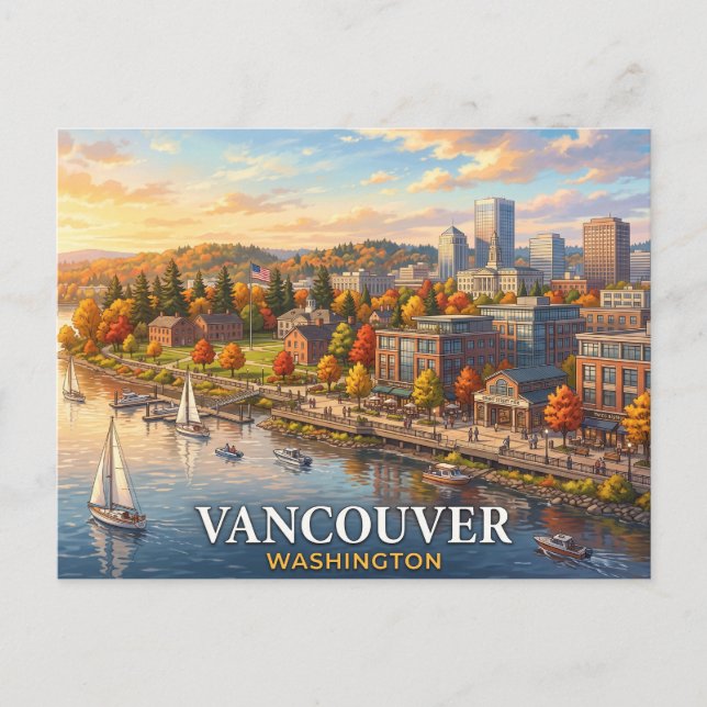 Vancouver Washington Resor  Vykort (Framsida)