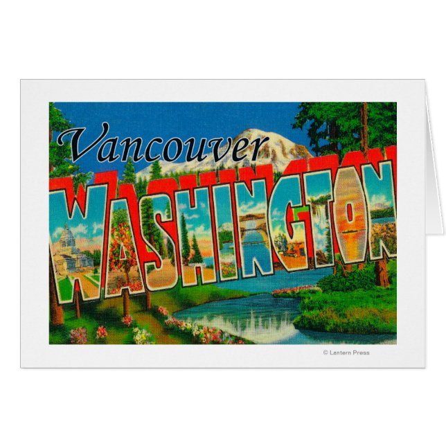 Vancouver, Washington - Stora Brev Scenes Hälsningskort (Framsidan Horizontal)
