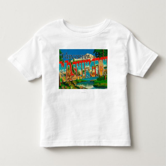Vancouver Washington - stora brevplatser T Shirt (Framsida)