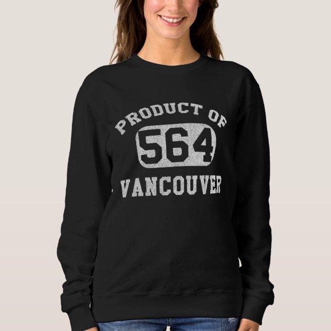 Vancouver Washington Vintage Retro Area Code T Shirt (Framsida)