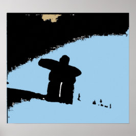 Vancouver's Mountain Inukshuk Poster
