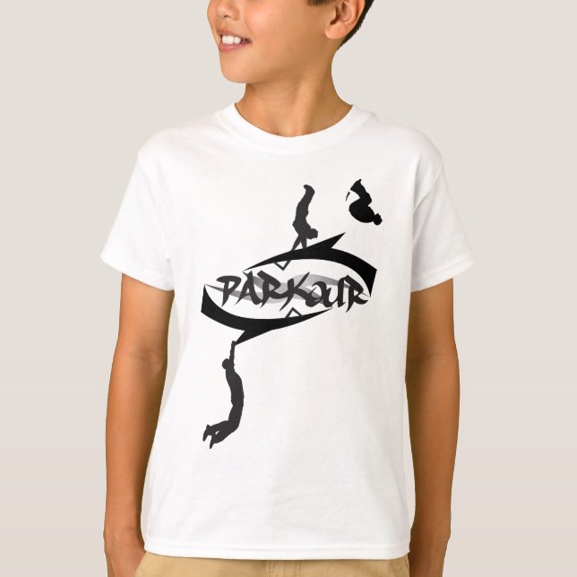 Vänd abstrakt parkour tee shirt (Framsida)