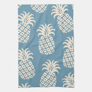 Vänd ananas, tropisk design kökshandduk