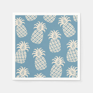 Vänd ananas, tropisk design pappersservett