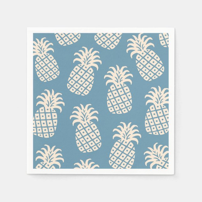 Vänd ananas, tropisk design pappersservett (Framsidan)