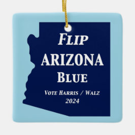 Vänd Arizona Blue 2024 Julgransprydnad Keramik