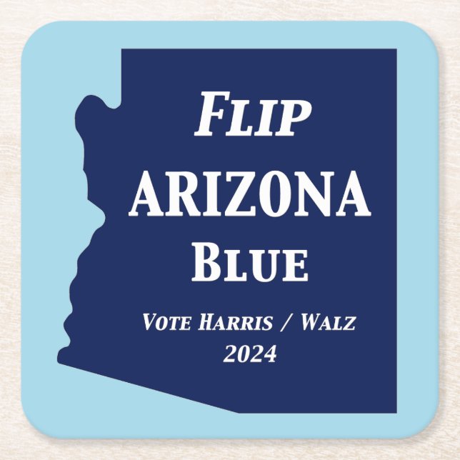 Vänd Arizona Blue 2024 Underlägg Papper Kvadrat (Framsidan)