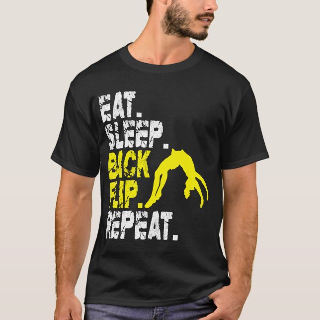 Vänd åt viloläge Upprepa Acrobat Gymnastics T Shirt (Framsida)