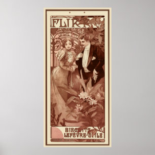 Vänd av Alphons Mucha Poster