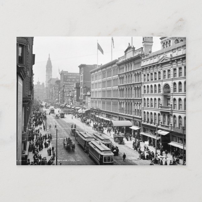 Vänd av århundradegataplatsen, Philadelphia, PA Vykort (Framsida)