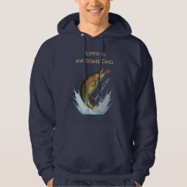 Vänd barn i Flygfisket Fantastisk Pappa namn Hoodie