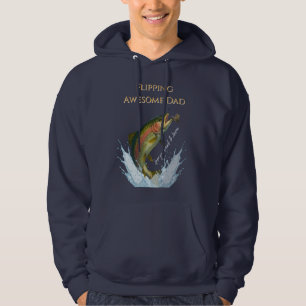Vänd barn i Flygfisket Fantastisk Pappa namn Hoodie
