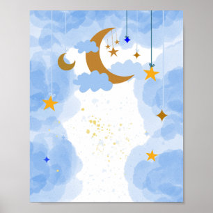 Vänd bläckstråle Lilla stjärna Blank DIY Poster