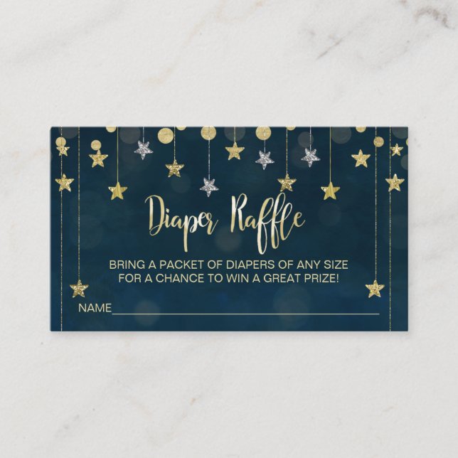 Vänd bläckstråle med liten stjärna i biljett tilläggskort (Framsida)