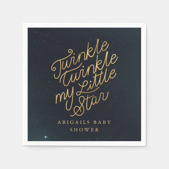 Vänd bläckstråle min lilla stjärna pappersservett (Framsidan)