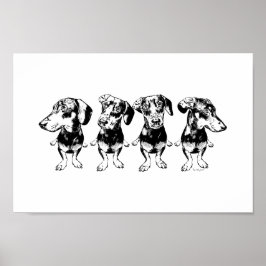 Vänd cirkelformad konturutskrift av Strejka A Pose Poster