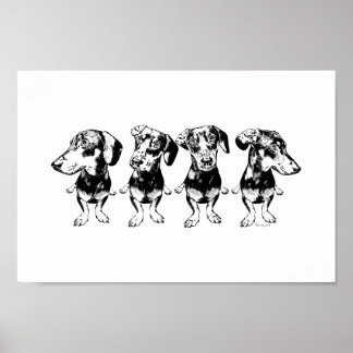 Vänd cirkelformad konturutskrift av Strejka A Pose Poster