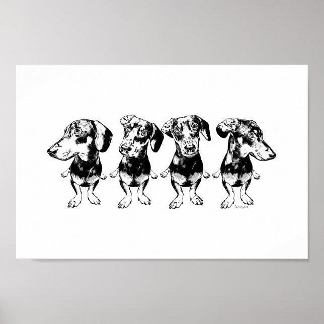 Vänd cirkelformad konturutskrift av Strejka A Pose Poster (Framsidan)