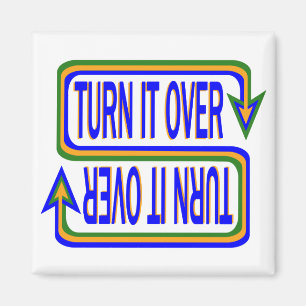 Vänd den över inspirerande citattecken magnet