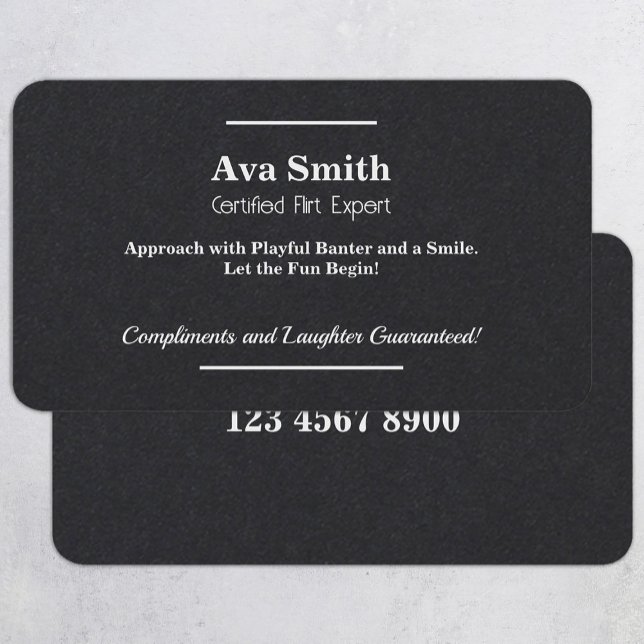 Vänd diagram visitkort (Flirting)