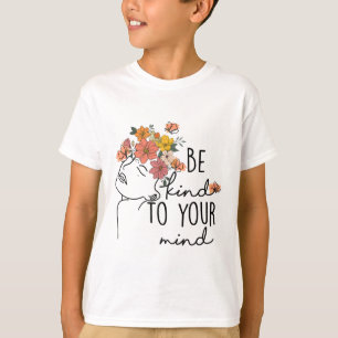 Vänd dig till din sinnessjuka, färglös blommig psy t shirt