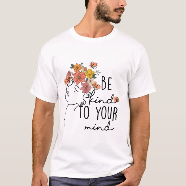 Vänd dig till din sinnessjuka, färglös blommig psy t shirt (Framsida)