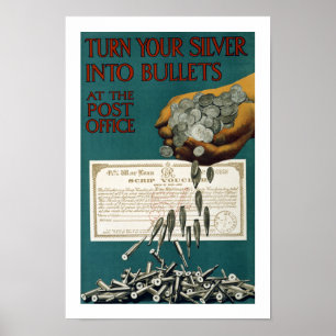 Vänd ditt silver in i kulor (gränsen) poster