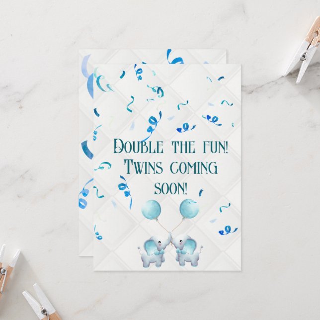 Vänd Dubbla för Gravid av Joy-meddelande Inbjudningar (Fram/Back In Situ)