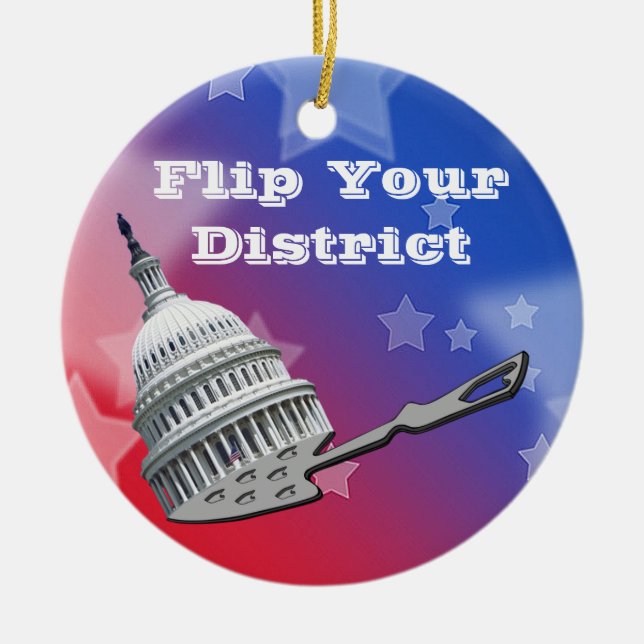 Vänd er distriktsomröstning 2026 julgransprydnad keramik (Framsidan)