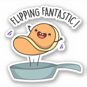 Vänd Fantastisk Funny Pancake Pun Klistermärken
