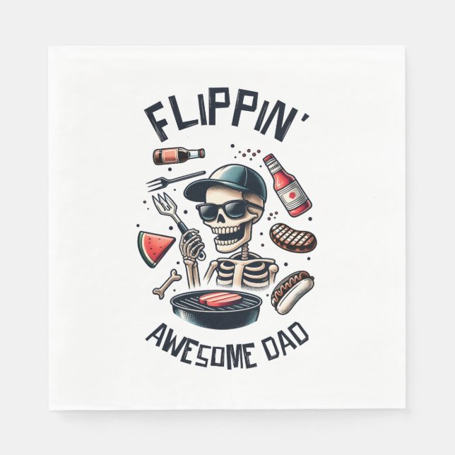 Vänd Fantastisk Pappa Pappersservett (Framsidan)