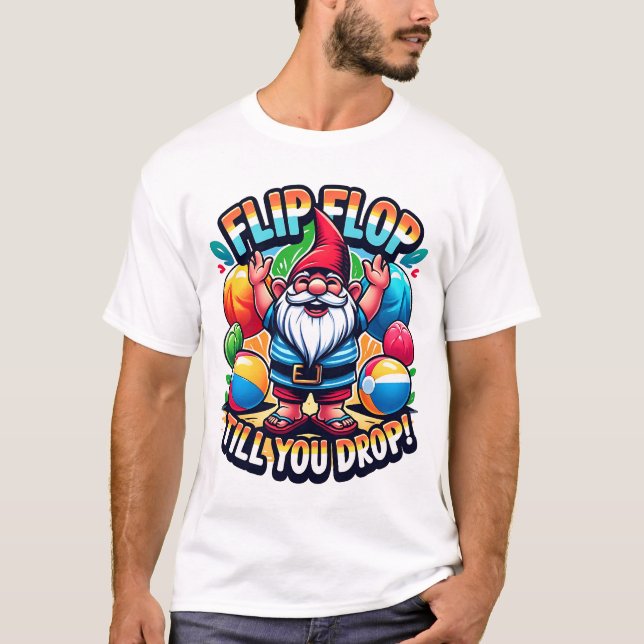 Vänd flippflopp tills du släpper T-Shirt (Framsida)