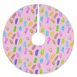 Vänd flop Mönster Rosa jul Julgransmatta Borstad Polyester