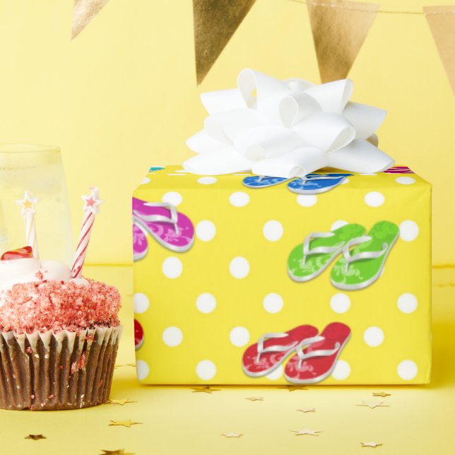 Vänd flops på Polka dots Presentpapper (Födelsedagsfest)