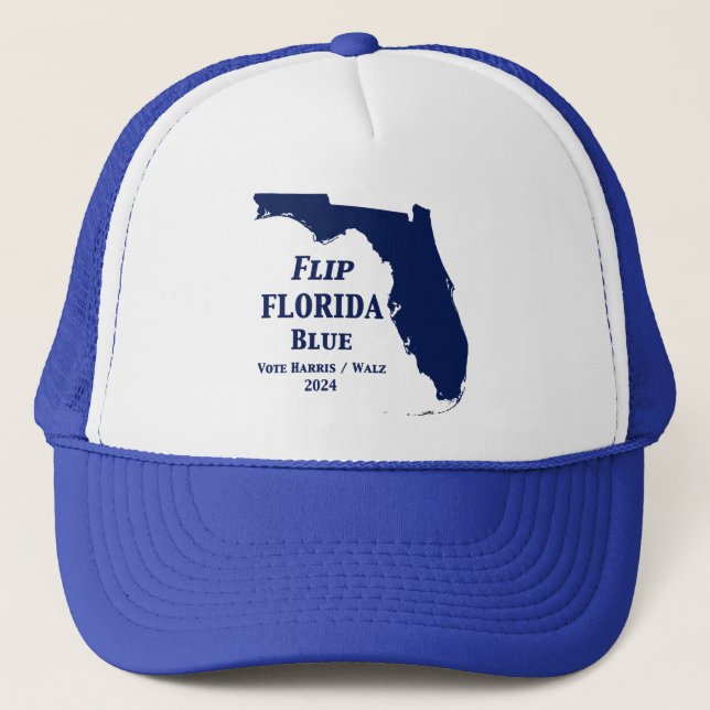 Vänd Florida Blue 2024 Square Sticker Keps (Framsida)